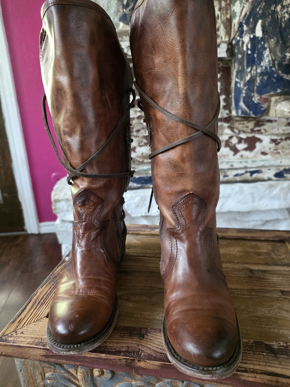 Freebird by Steven Brown Lace-Up Tall Leather Boots - Picture 4 of 11